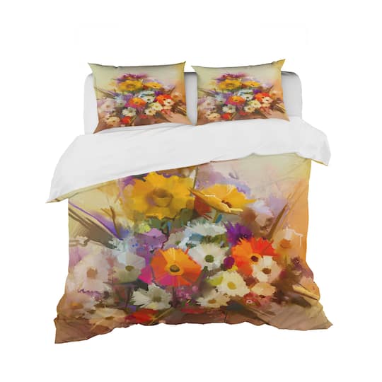 Designart 'Bouquet of Flowers' Traditional Bedding Set
